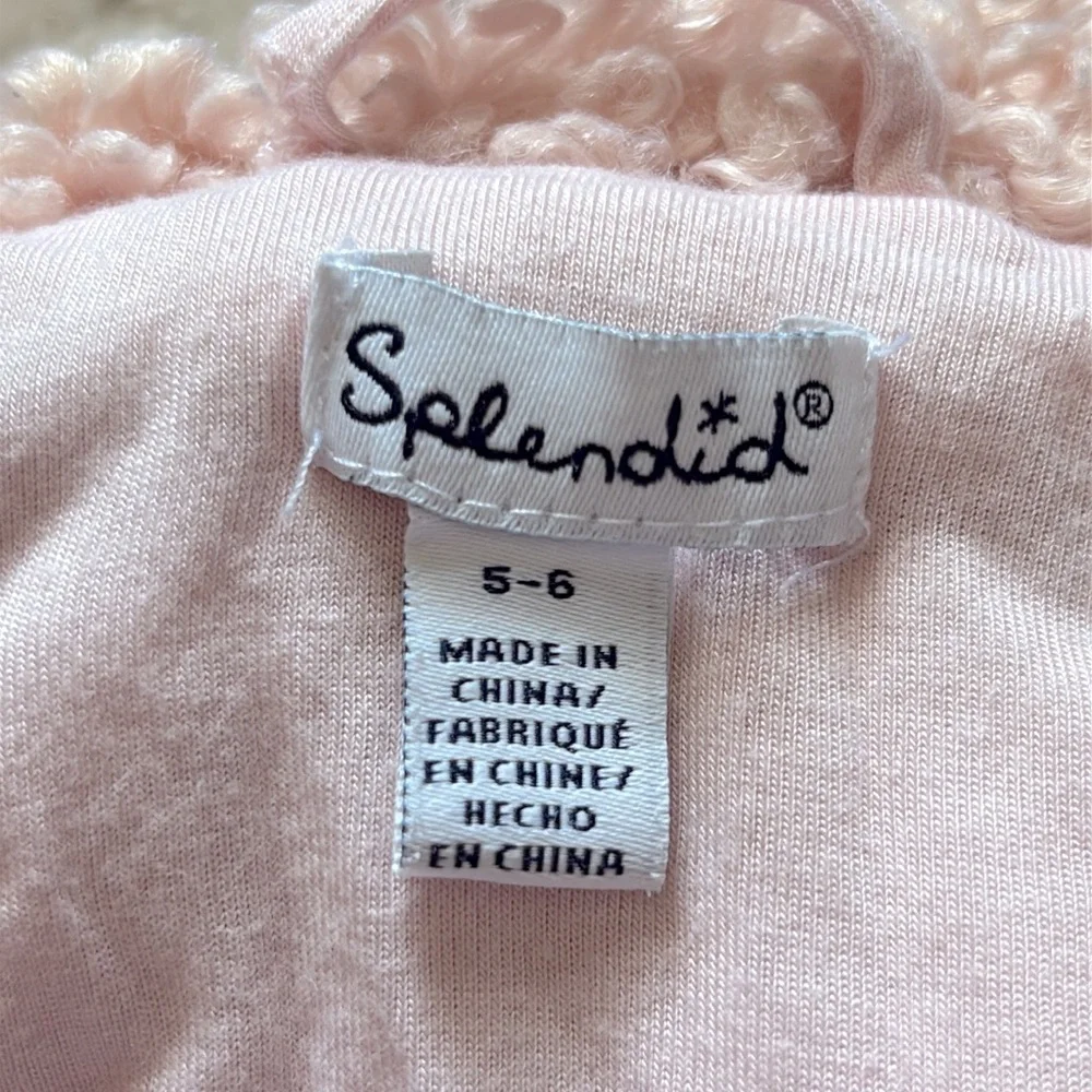 Girls Splendid Sherpa Teddy Coat Curly Fur size 5 - 6